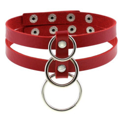Joy Jewels Ras de cou Tri Rings Rouge